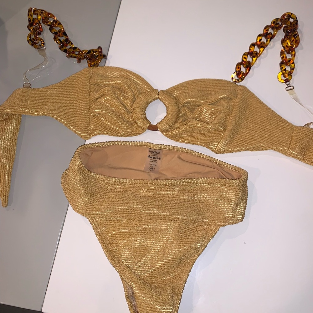 Montce tori chain strap bikini set